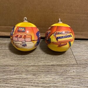 Pair of Vintage Satin Ornaments